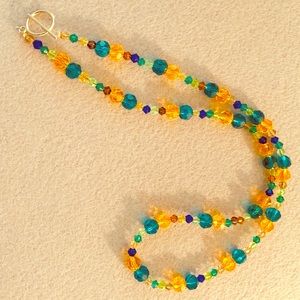 Tutti frutti glass necklace